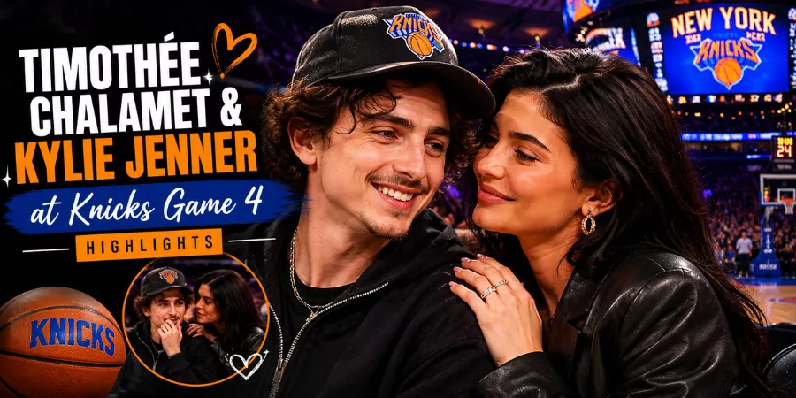 Timothée Chalamet and Kylie Jenner Knicks Game 4 Timothée Chalamet and Kylie Jenner Knicks Game 4